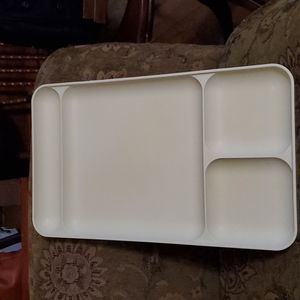 Two Tupperware divided trays. In like new condition.